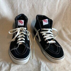 Vans Classic Hightop Black and White Size Mens 9 1/2